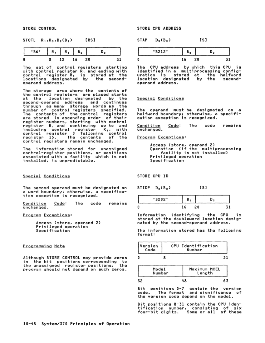 GA22-7000-10 IBM System/370 Principles of Operation Sept 1987 page 10-47