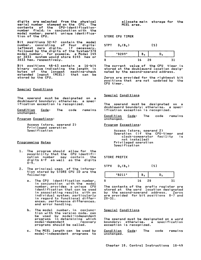 GA22-7000-10 IBM System/370 Principles of Operation Sept 1987 page 10-49