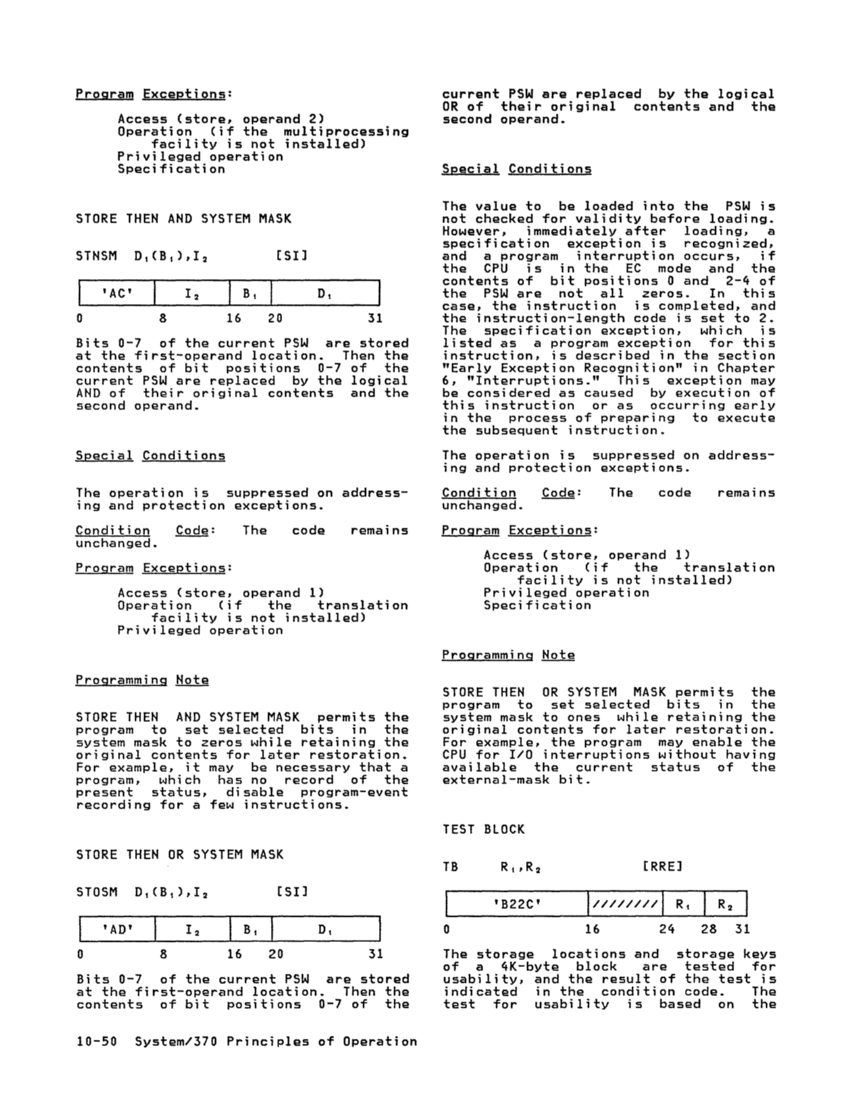 GA22-7000-10 IBM System/370 Principles of Operation Sept 1987 page 10-49