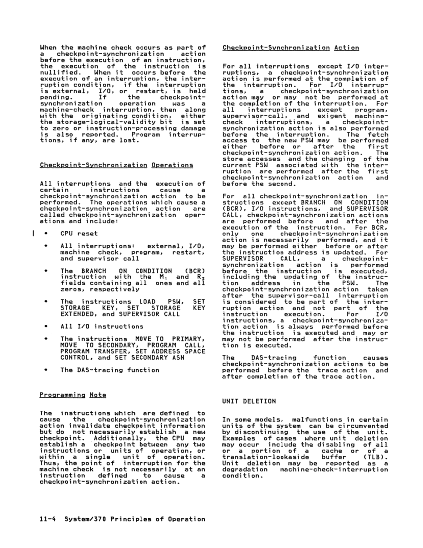 GA22-7000-10 IBM System/370 Principles of Operation Sept 1987 page 11-3