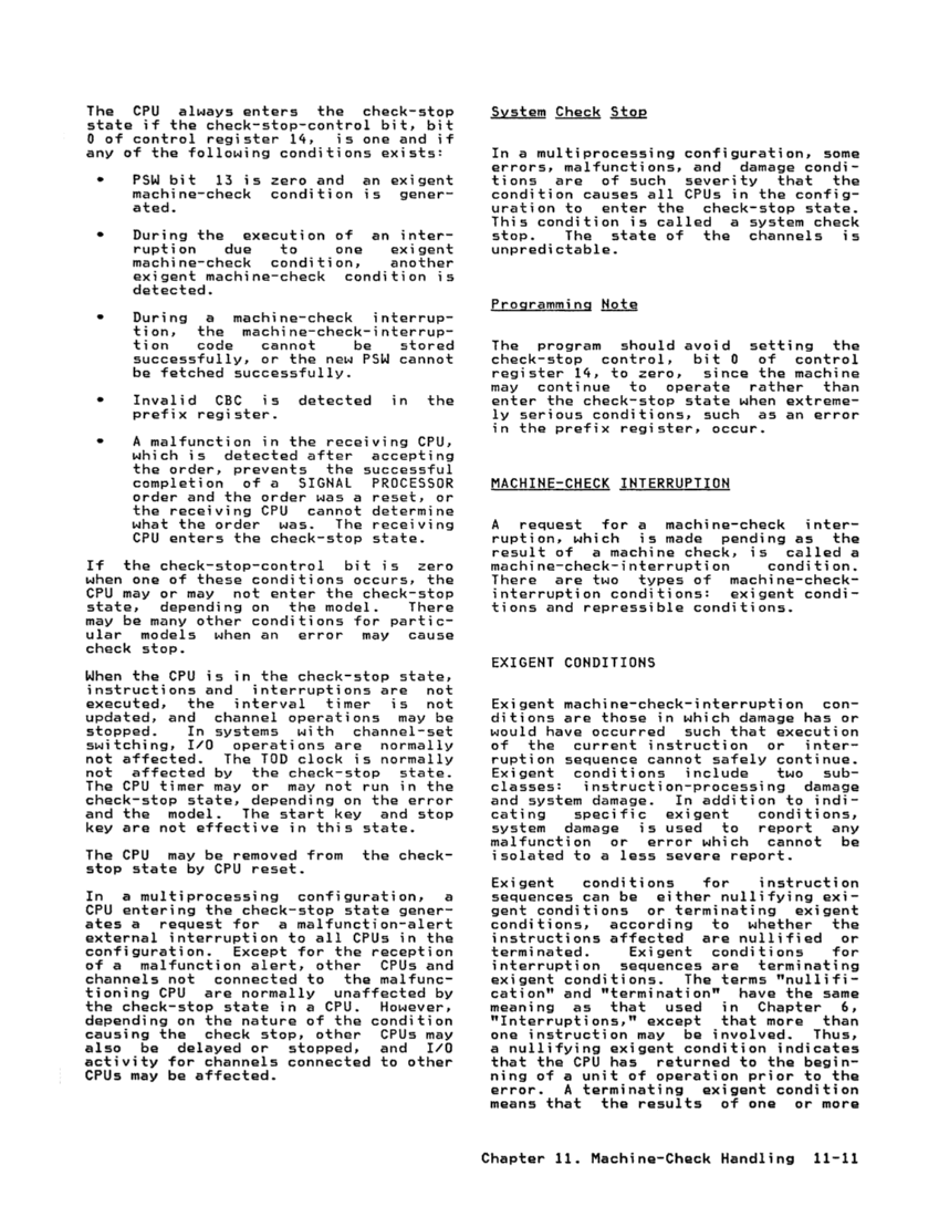 GA22-7000-10 IBM System/370 Principles of Operation Sept 1987 page 11-11