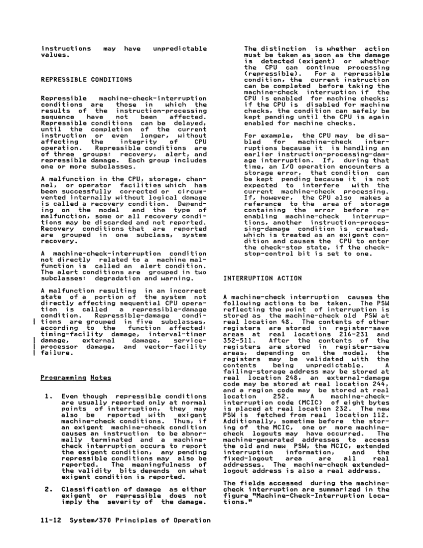 GA22-7000-10 IBM System/370 Principles of Operation Sept 1987 page 11-11
