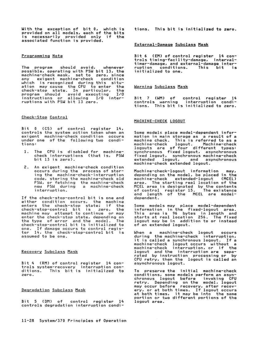 GA22-7000-10 IBM System/370 Principles of Operation Sept 1987 page 11-27