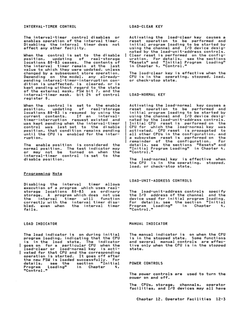 GA22-7000-10 IBM System/370 Principles of Operation Sept 1987 page 12-3