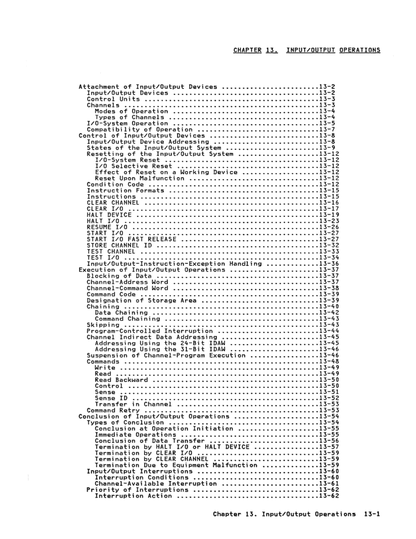 GA22-7000-10 IBM System/370 Principles of Operation Sept 1987 page 13-1