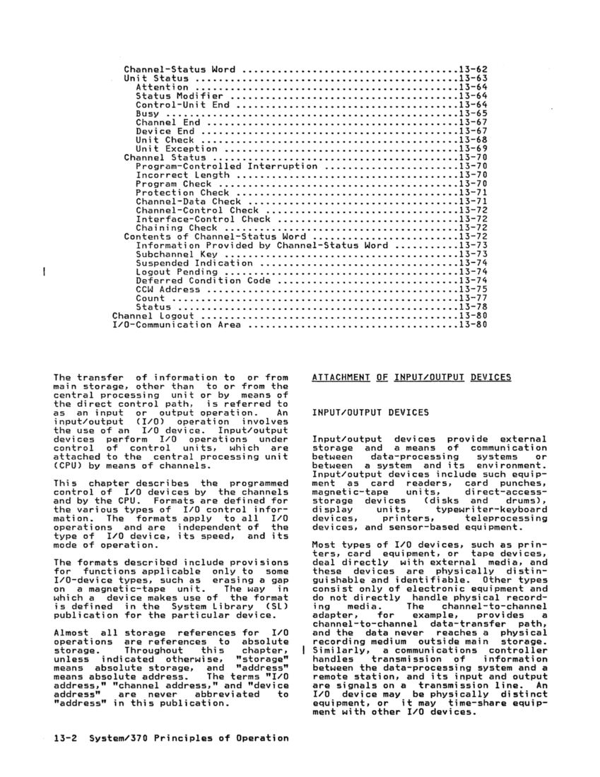 GA22-7000-10 IBM System/370 Principles of Operation Sept 1987 page 13-1