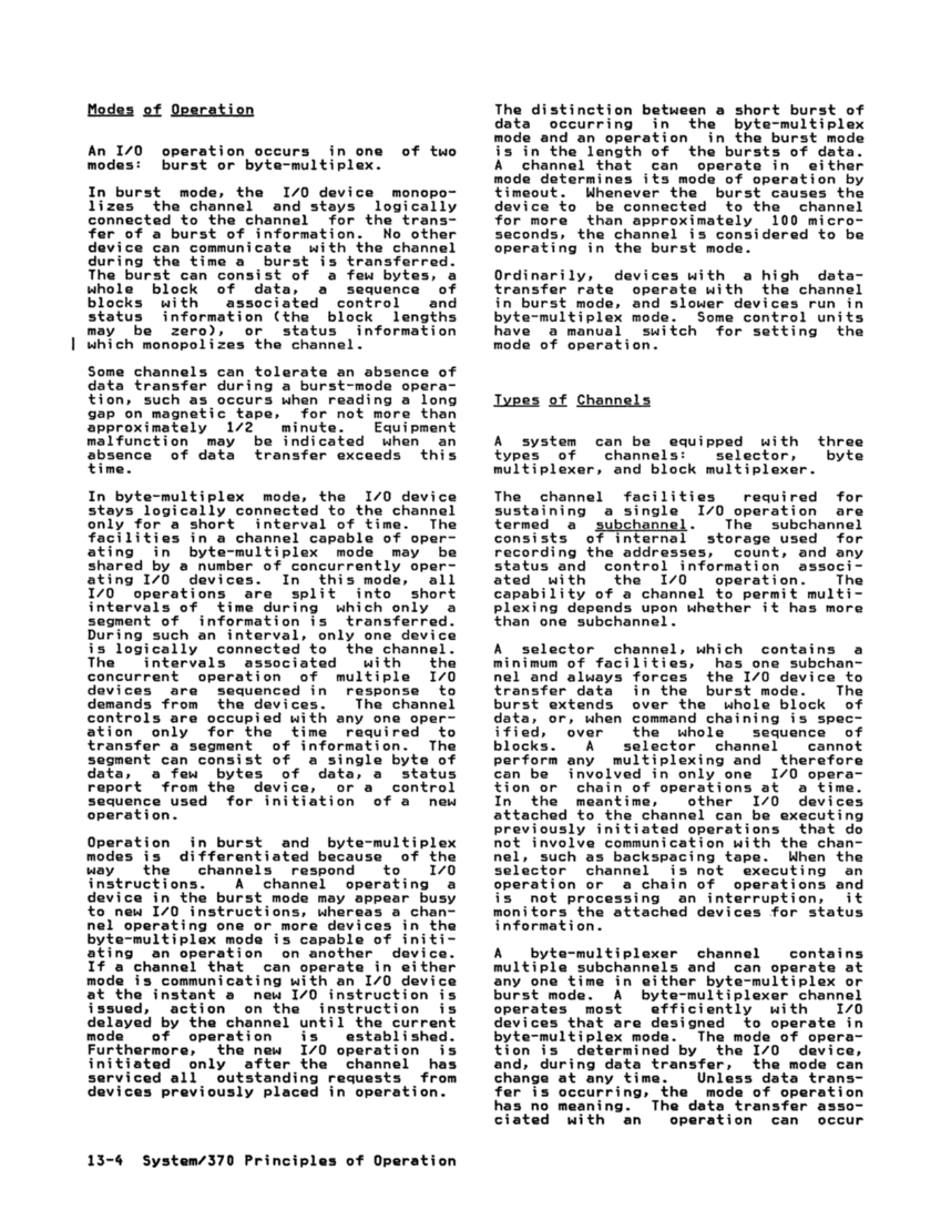 GA22-7000-10 IBM System/370 Principles of Operation Sept 1987 page 13-3