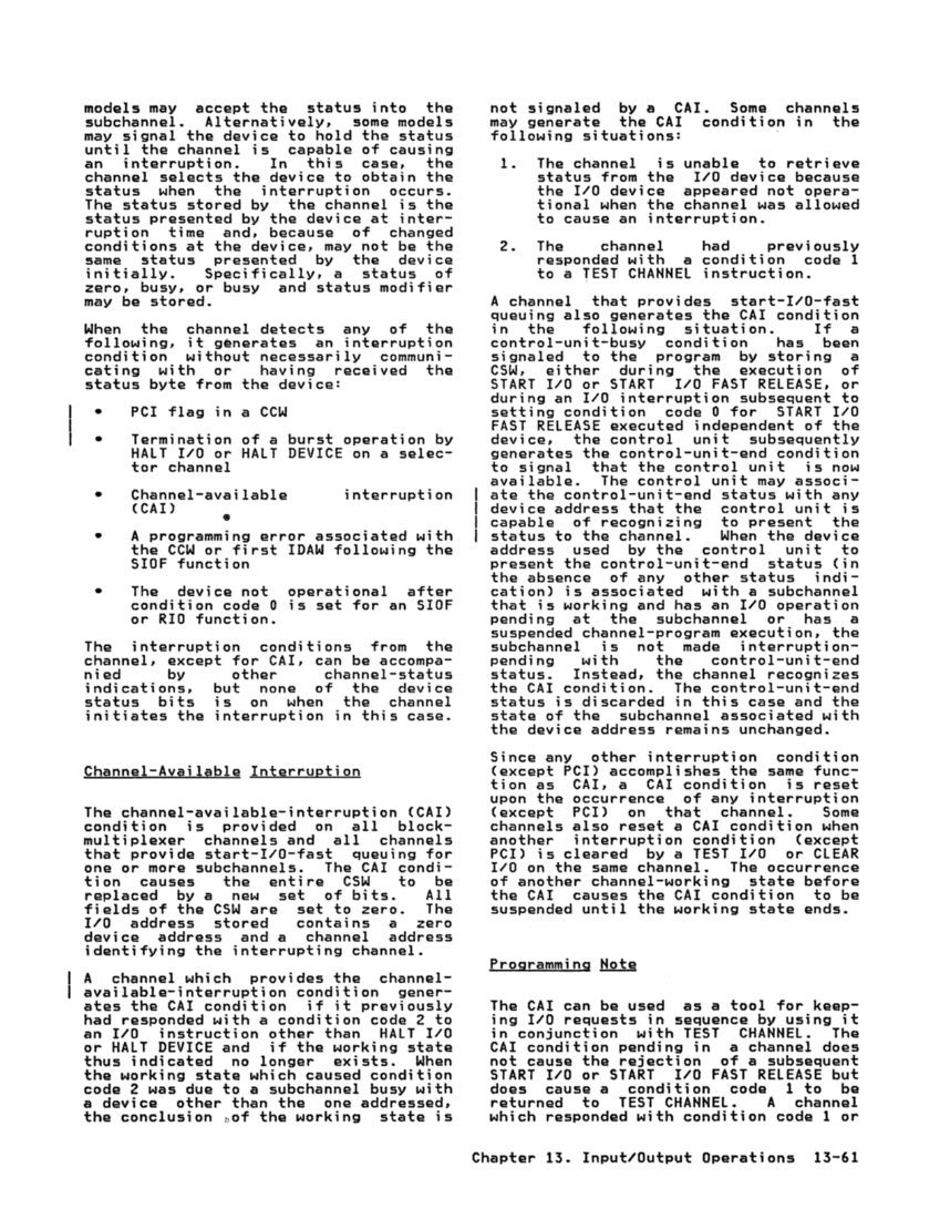 GA22-7000-10 IBM System/370 Principles of Operation Sept 1987 page 13-61