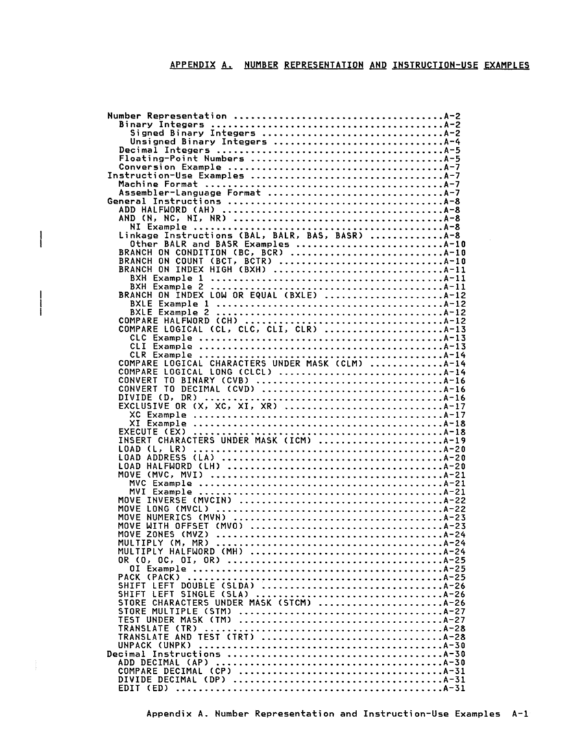 GA22-7000-10 IBM System/370 Principles of Operation Sept 1987 page A-1