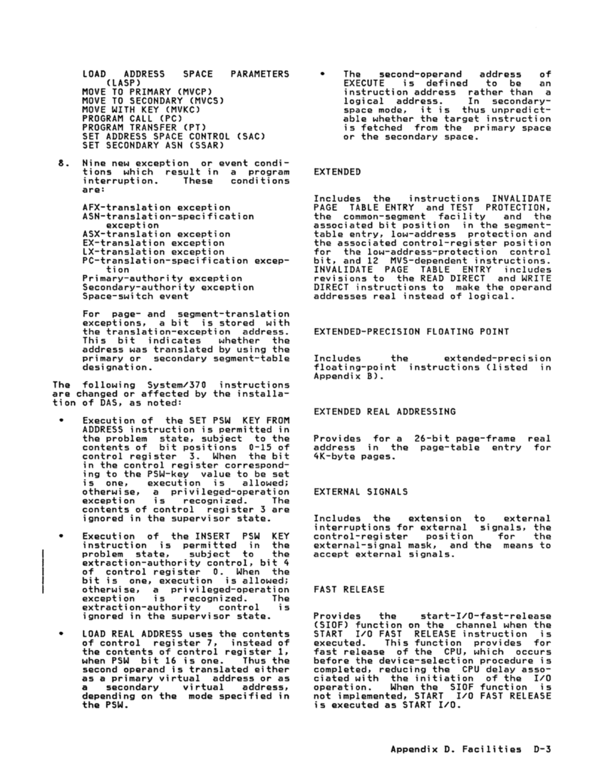 GA22-7000-10 IBM System/370 Principles of Operation Sept 1987 page D-3