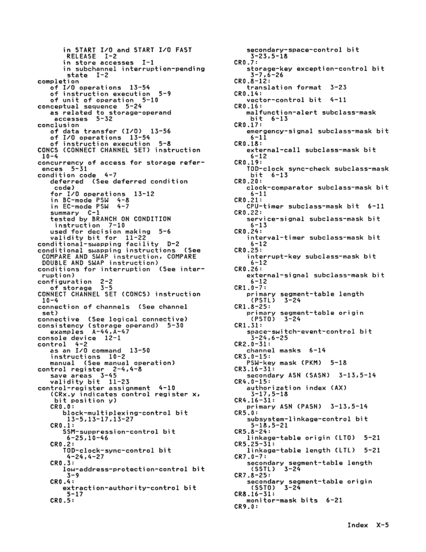 GA22-7000-10 IBM System/370 Principles of Operation Sept 1987 page X-5