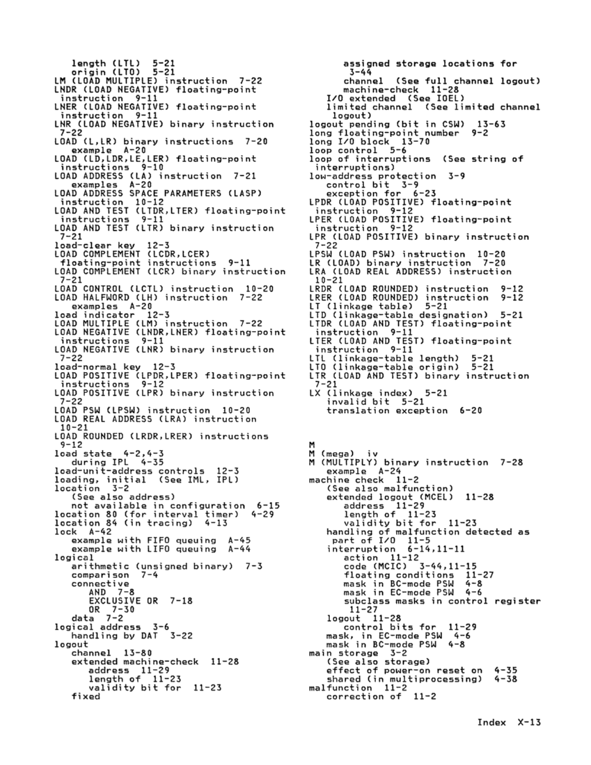 GA22-7000-10 IBM System/370 Principles of Operation Sept 1987 page X-13