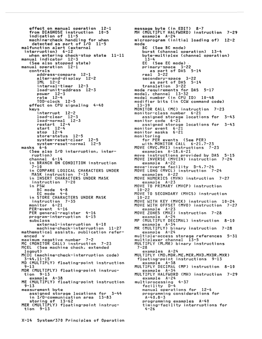 GA22-7000-10 IBM System/370 Principles of Operation Sept 1987 page X-13
