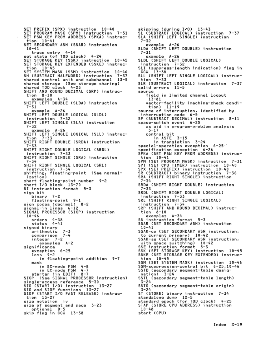 GA22-7000-10 IBM System/370 Principles of Operation Sept 1987 page X-19