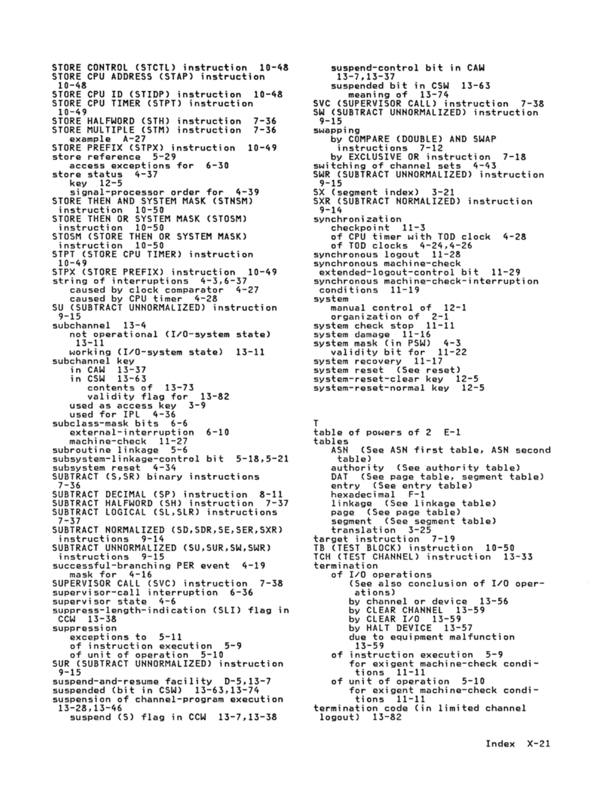 GA22-7000-10 IBM System/370 Principles of Operation Sept 1987 page X-21