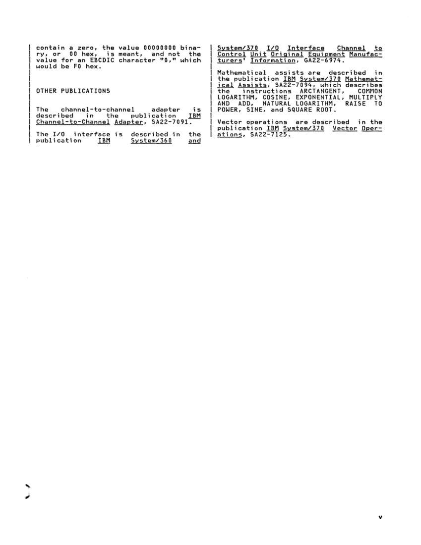 GA22-7000-10 IBM System/370 Principles of Operation Sept 1987 page v