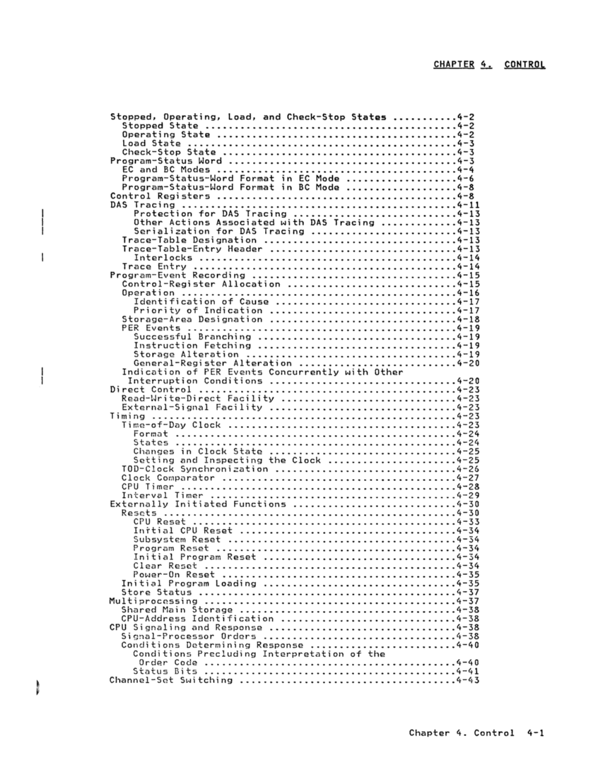 GA22-7000-10 IBM System/370 Principles of Operation Sept 1987 page 4-1