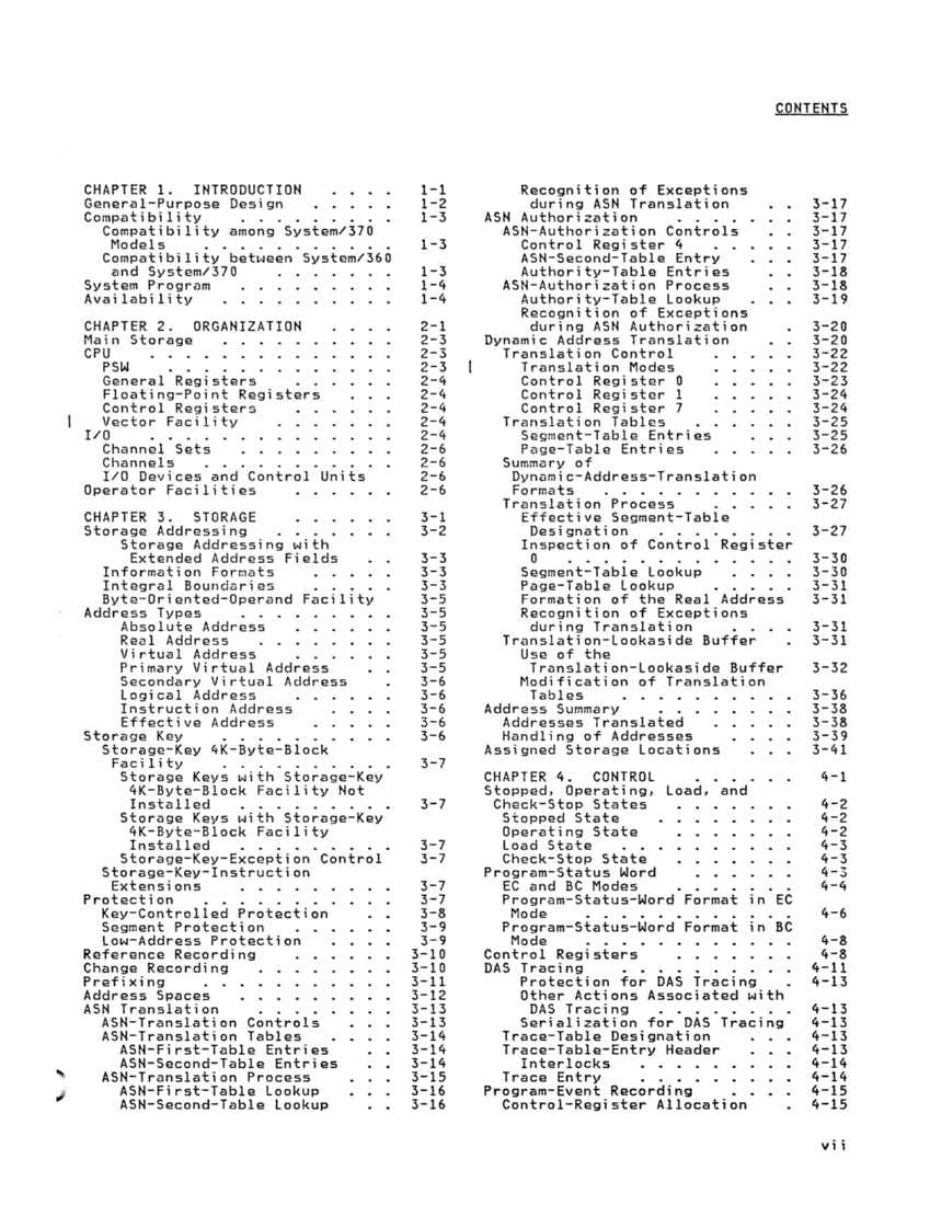 GA22-7000-10 IBM System/370 Principles of Operation Sept 1987 page vii