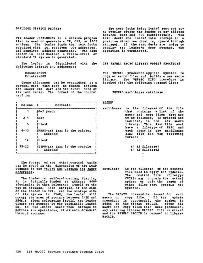 VM370 Rel 6 Service Routines Pgm Logic (Mar79) page 143
