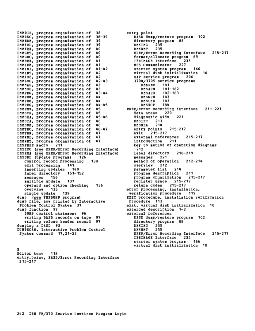 VM370 Rel 6 Service Routines Pgm Logic (Mar79) page 258