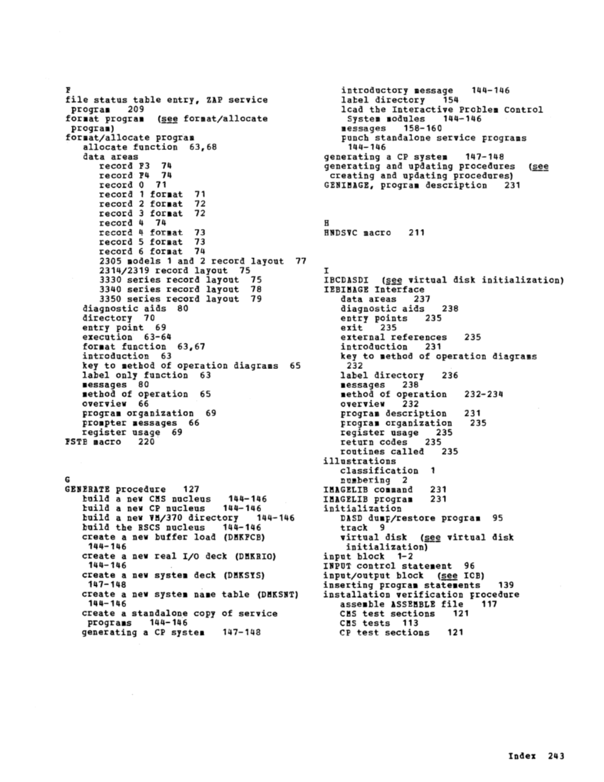 VM370 Rel 6 Service Routines Pgm Logic (Mar79) page 258