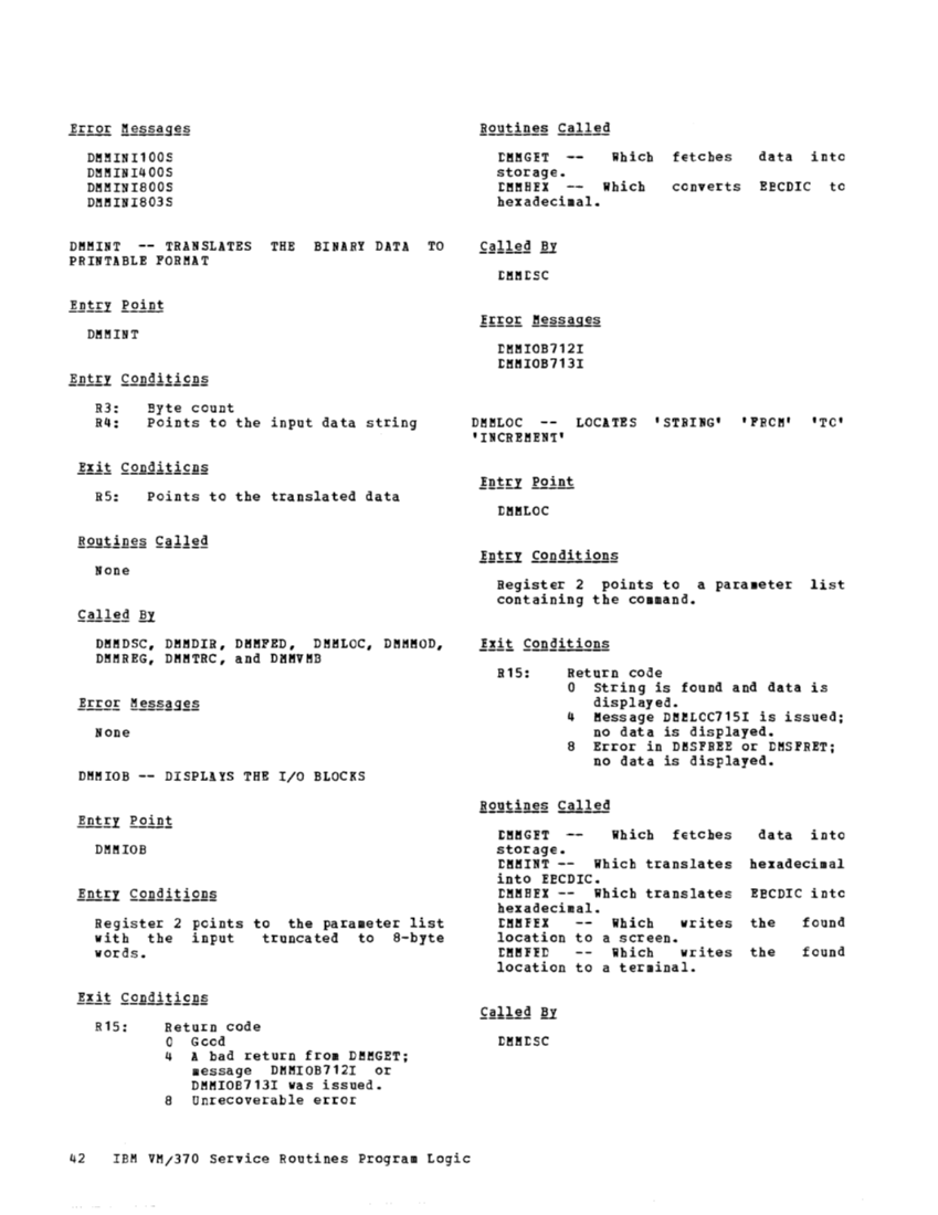 VM370 Rel 6 Service Routines Pgm Logic (Mar79) page 58