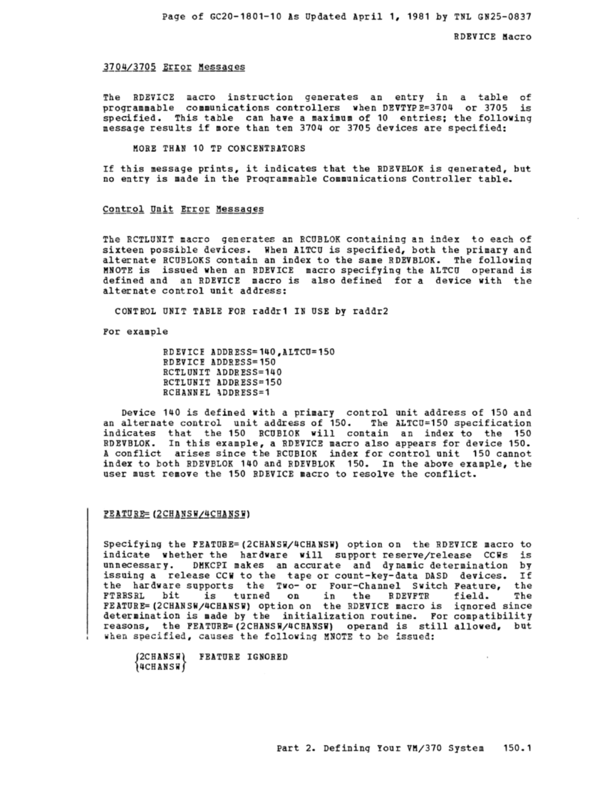IBM Virtual Machine Facility/370: Planning and System Generation Guide 2 page 179