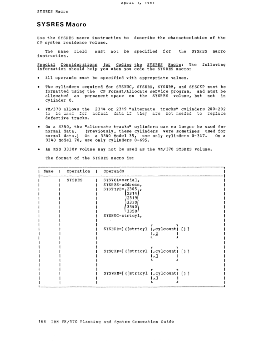 IBM Virtual Machine Facility/370: Planning and System Generation Guide 2 page 198