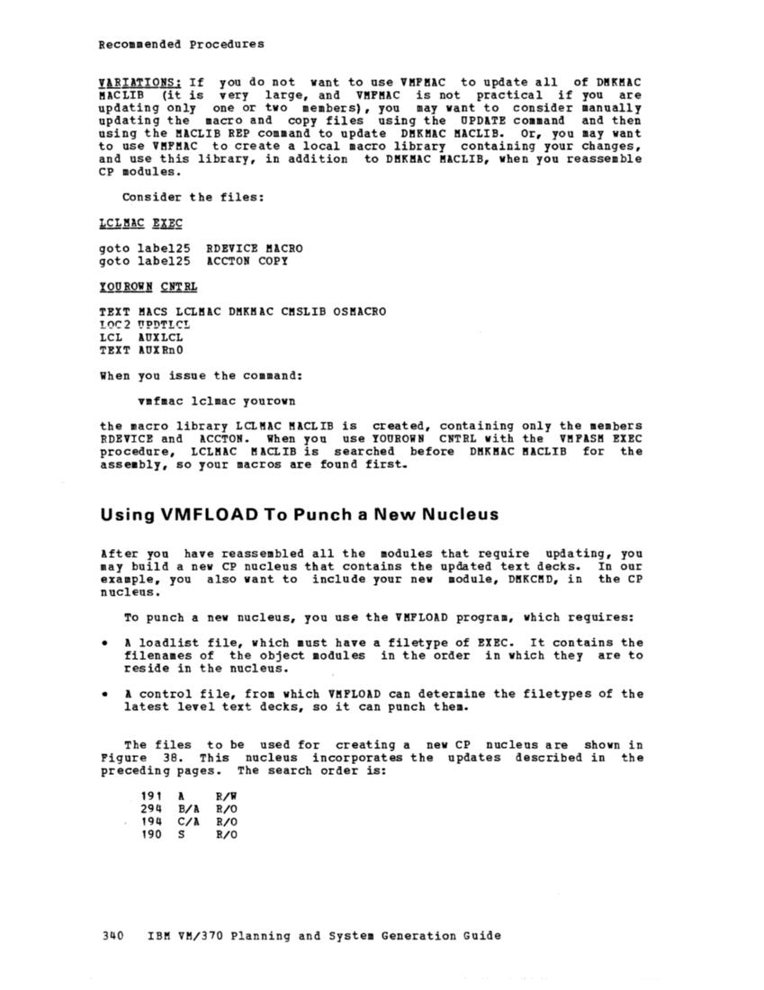 IBM Virtual Machine Facility/370: Planning and System Generation Guide 2 page 370
