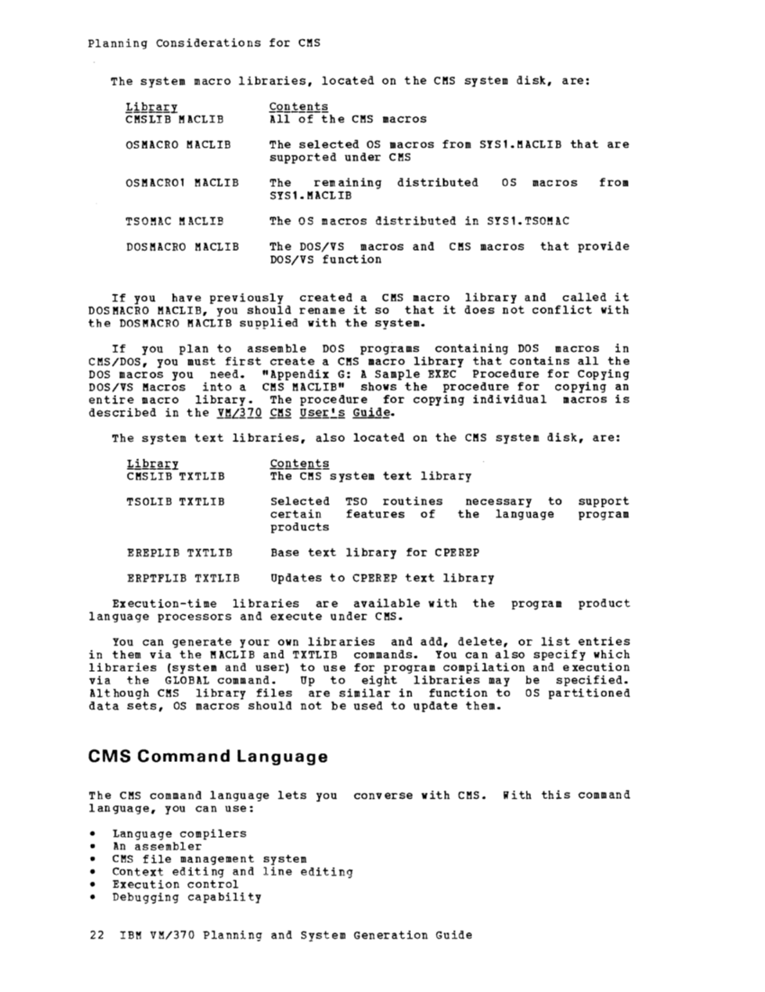 IBM Virtual Machine Facility/370: Planning and System Generation Guide 2 page 38