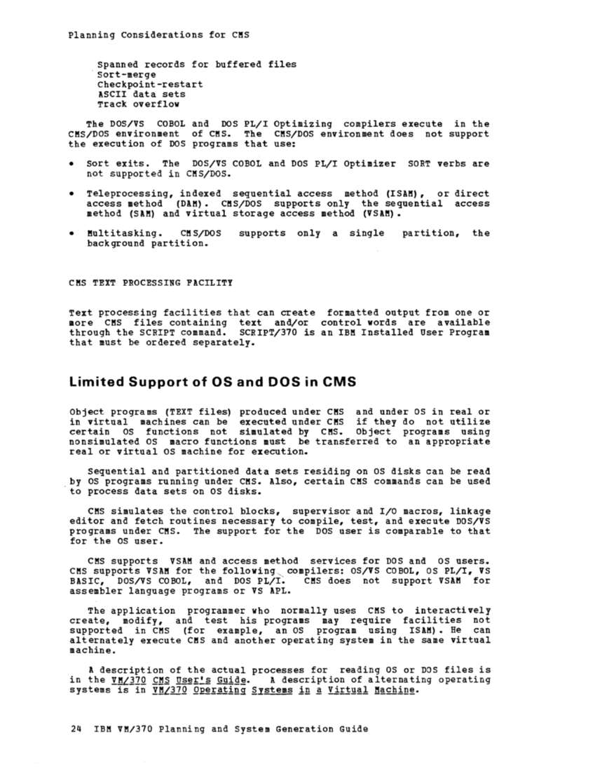 IBM Virtual Machine Facility/370: Planning and System Generation Guide 2 page 40