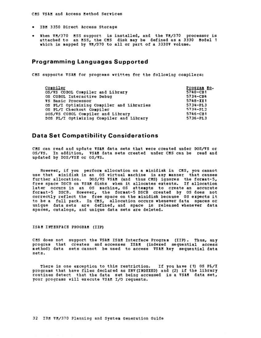 IBM Virtual Machine Facility/370: Planning and System Generation Guide 2 page 47