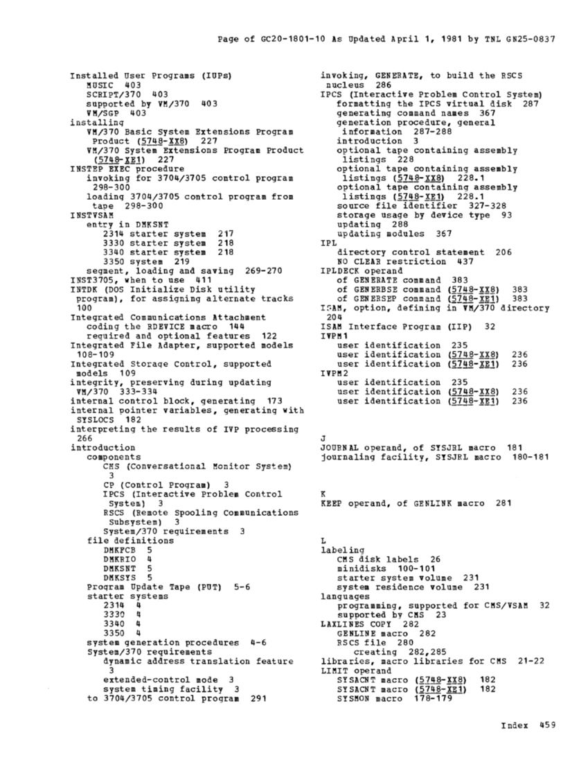 IBM Virtual Machine Facility/370: Planning and System Generation Guide 2 page 496