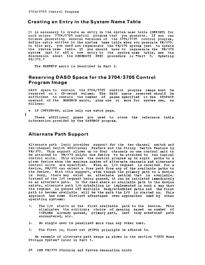 IBM Virtual Machine Facility/370: Planning and System Generation Guide 2 page 87