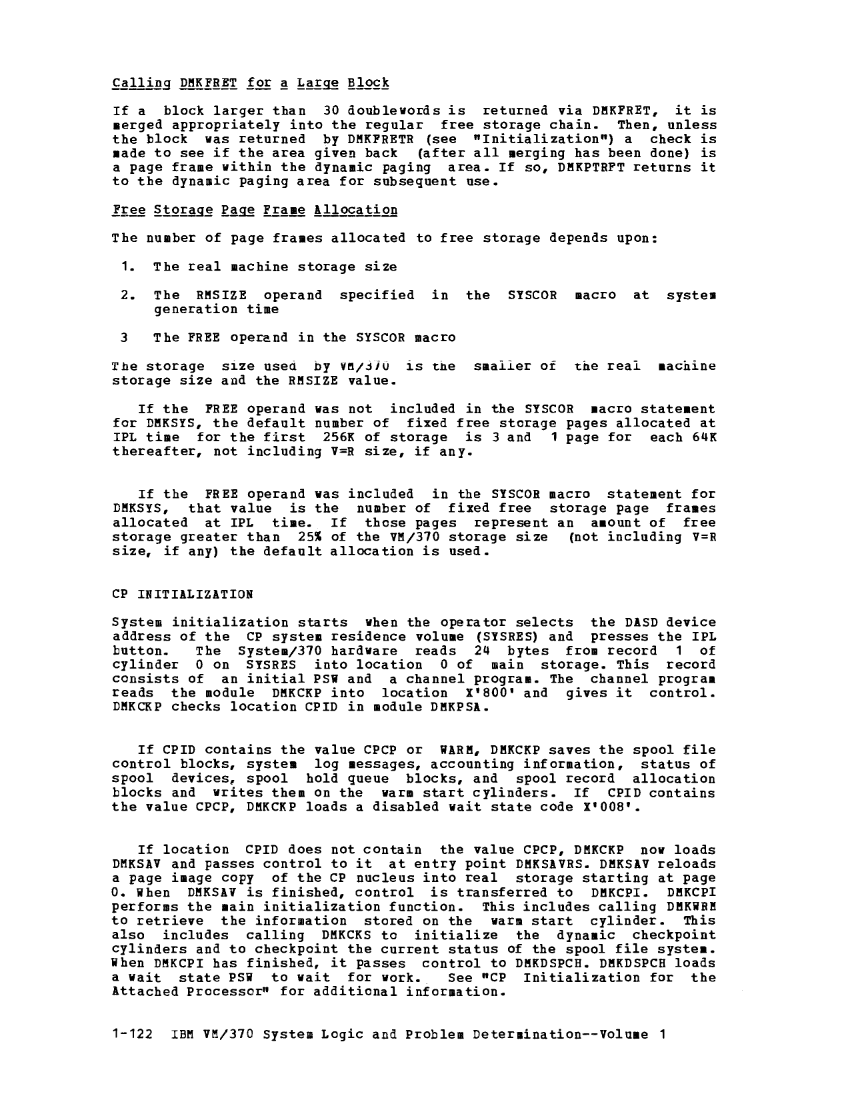 VM370 Rel 6 Data Blocks and Program Logic (Mar 79) page 136