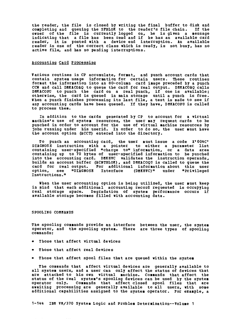 VM370 Rel 6 Data Blocks and Program Logic (Mar 79) page 158