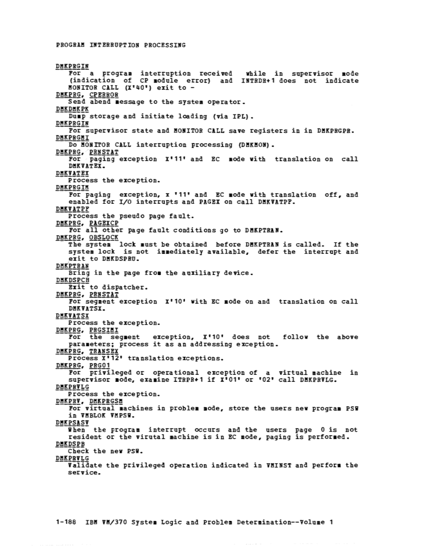 VM370 Rel 6 Data Blocks and Program Logic (Mar 79) page 201