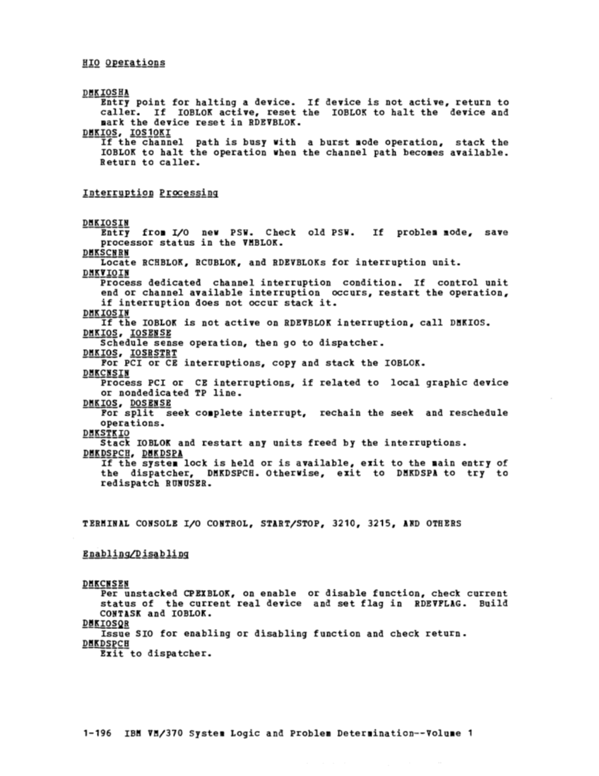 VM370 Rel 6 Data Blocks and Program Logic (Mar 79) page 210