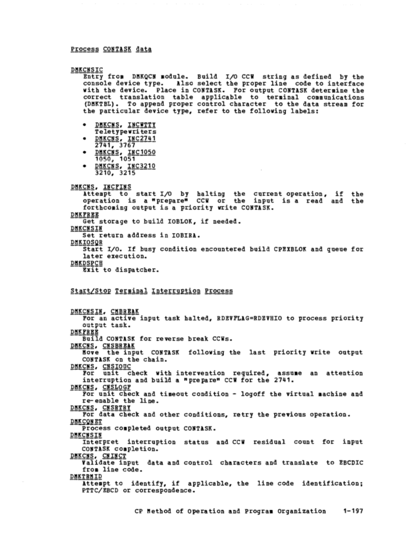 VM370 Rel 6 Data Blocks and Program Logic (Mar 79) page 210