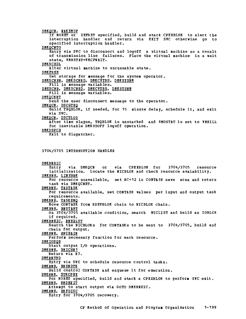 VM370 Rel 6 Data Blocks and Program Logic (Mar 79) page 212