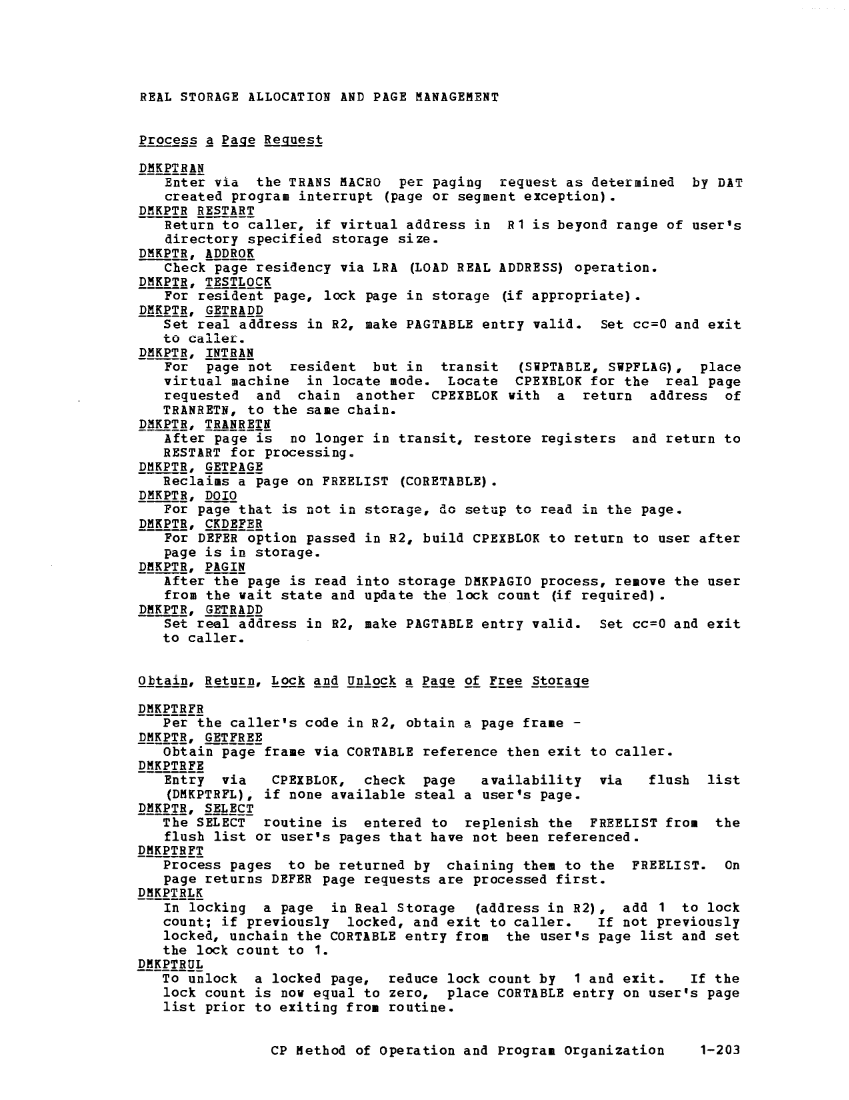 VM370 Rel 6 Data Blocks and Program Logic (Mar 79) page 216