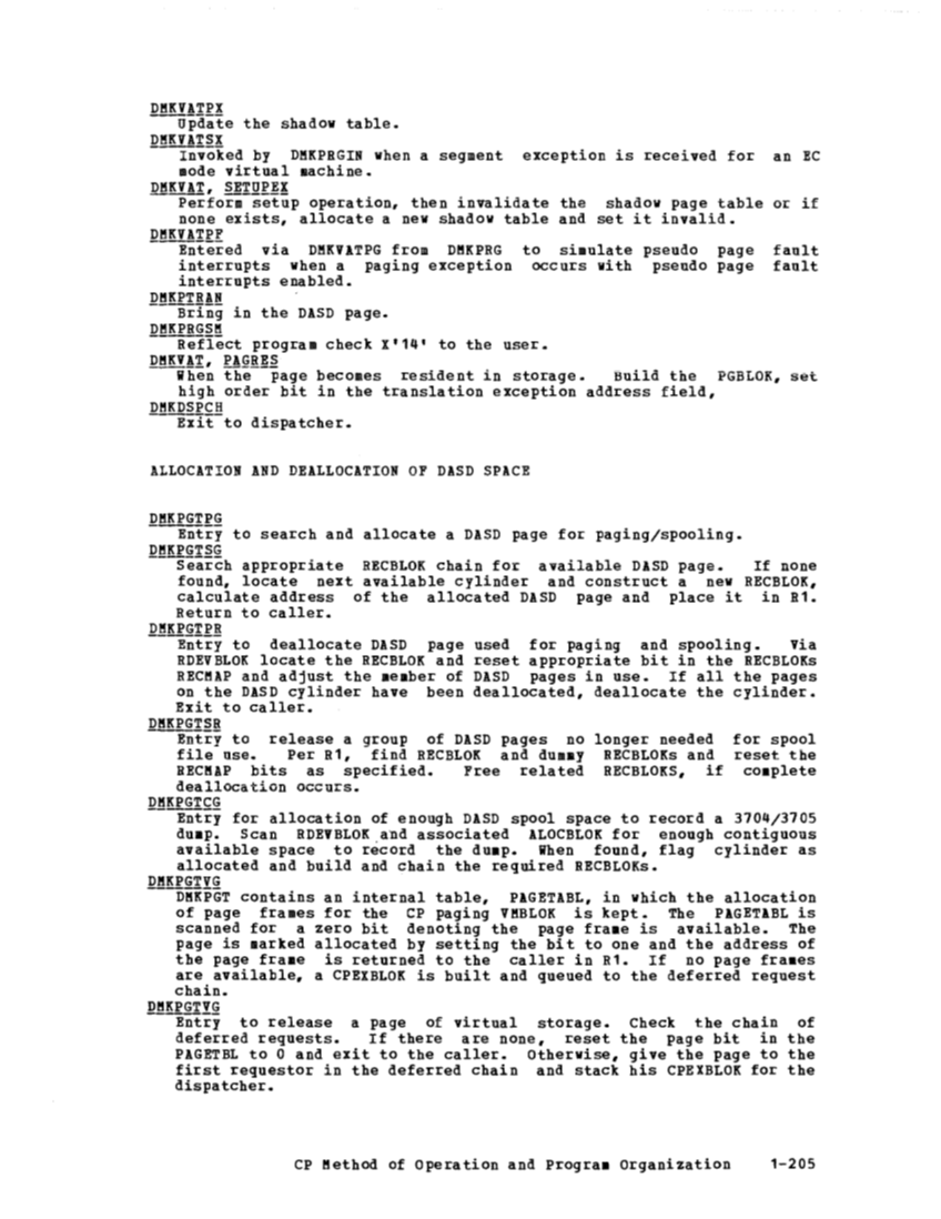 VM370 Rel 6 Data Blocks and Program Logic (Mar 79) page 218