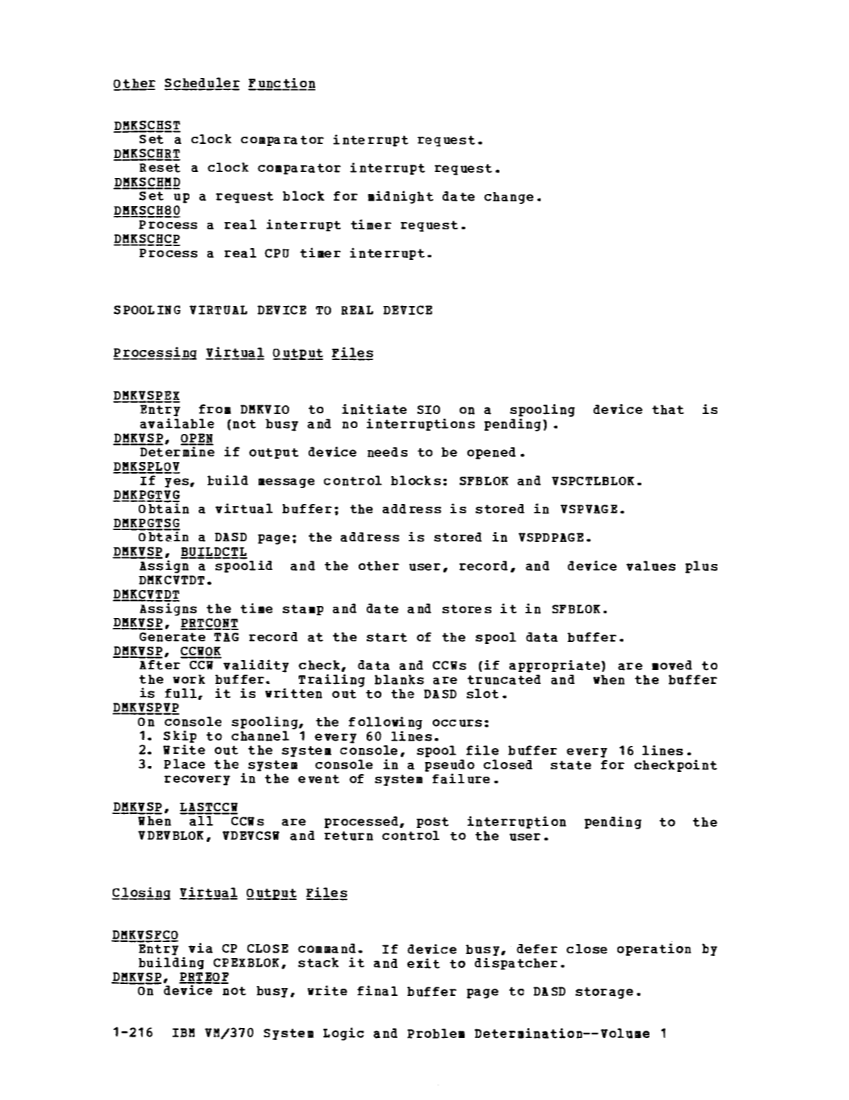 VM370 Rel 6 Data Blocks and Program Logic (Mar 79) page 229