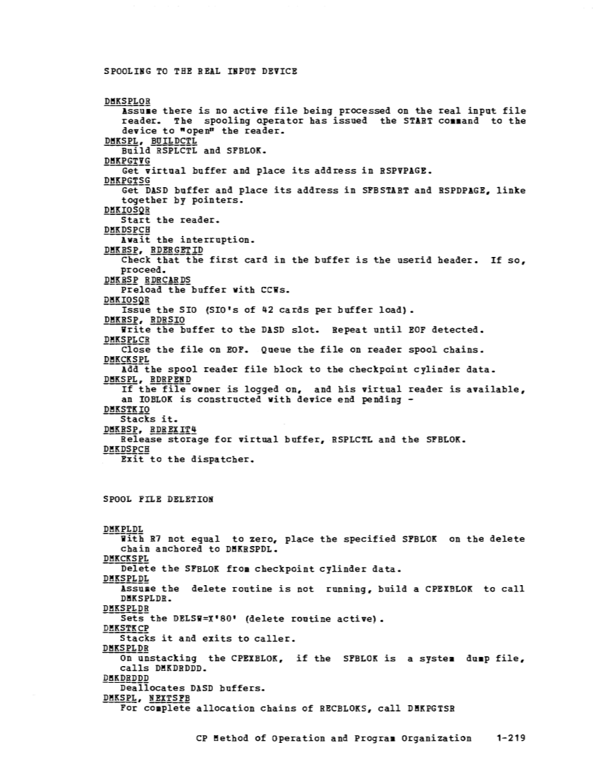 VM370 Rel 6 Data Blocks and Program Logic (Mar 79) page 233