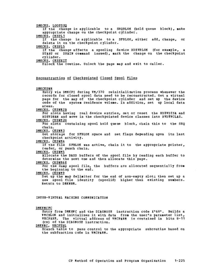 VM370 Rel 6 Data Blocks and Program Logic (Mar 79) page 238