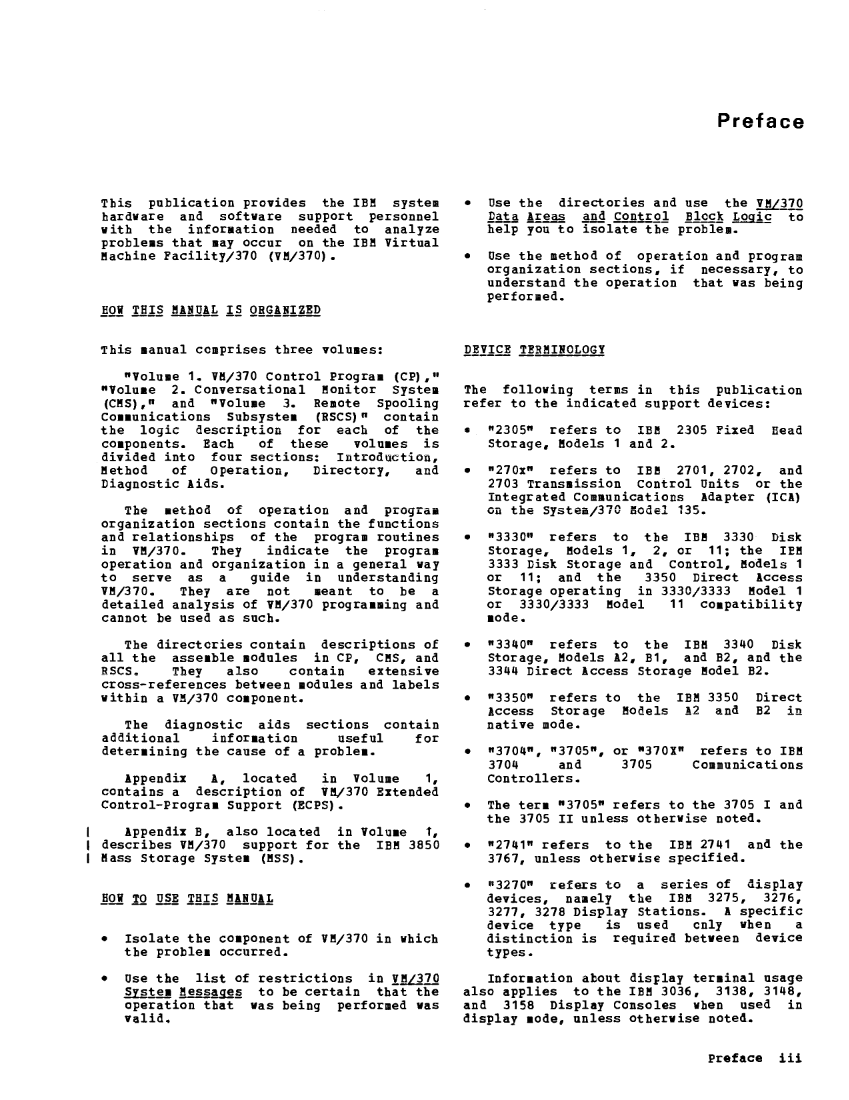 VM370 Rel 6 Data Blocks and Program Logic (Mar 79) page 3