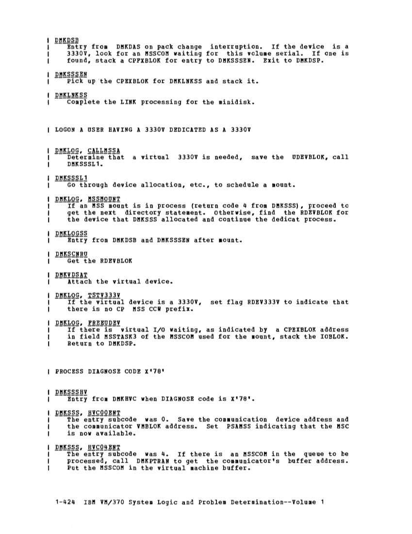 VM370 Rel 6 Data Blocks and Program Logic (Mar 79) page 437