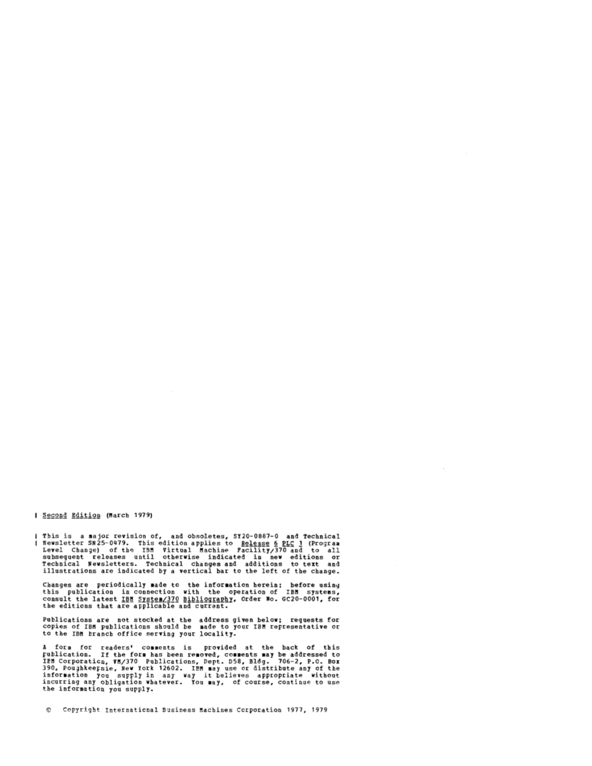 VM370 Rel 6 Data Blocks and Program Logic (Mar 79) page 1