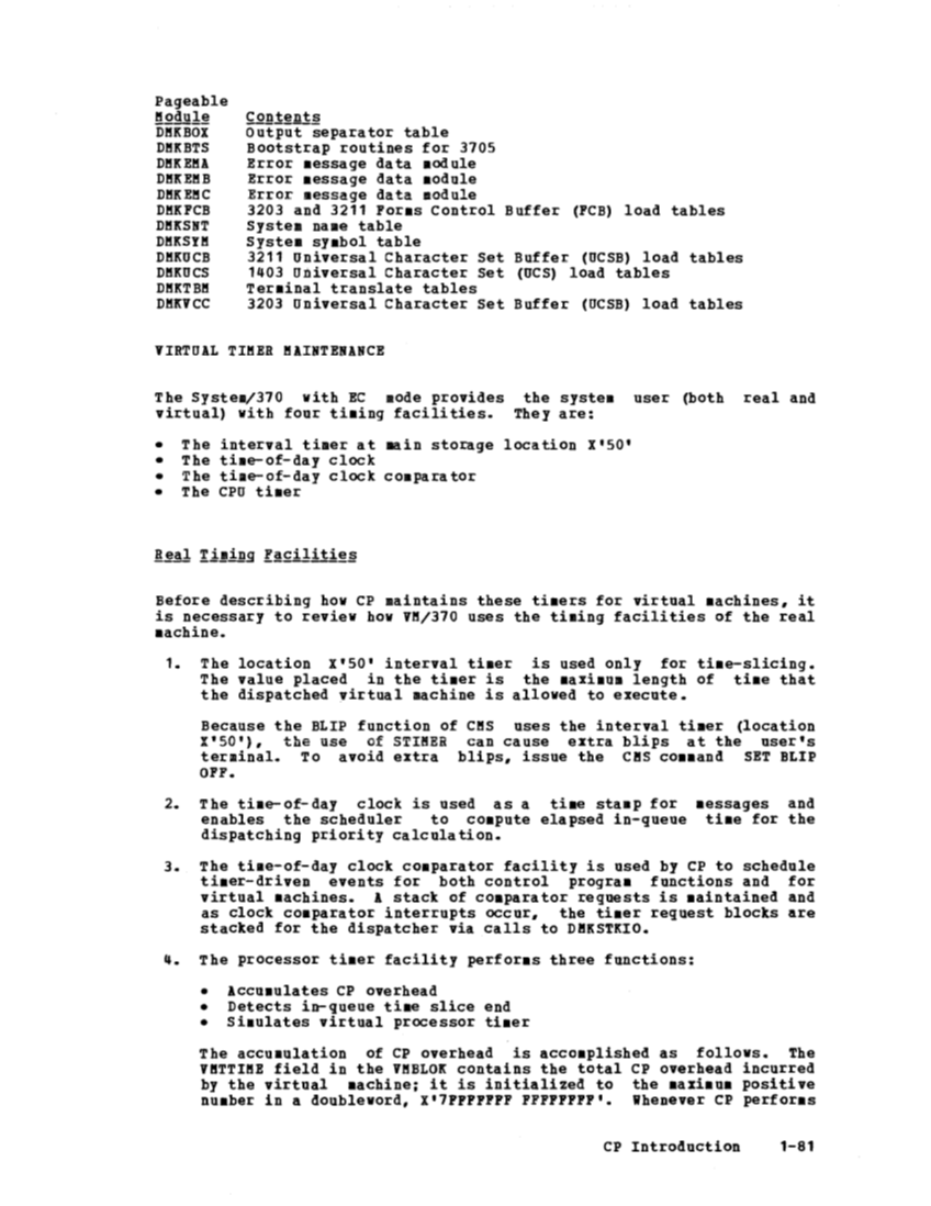 VM370 Rel 6 Data Blocks and Program Logic (Mar 79) page 95