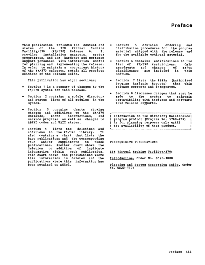 VM370 Release 6 guide (Aug79) page 3